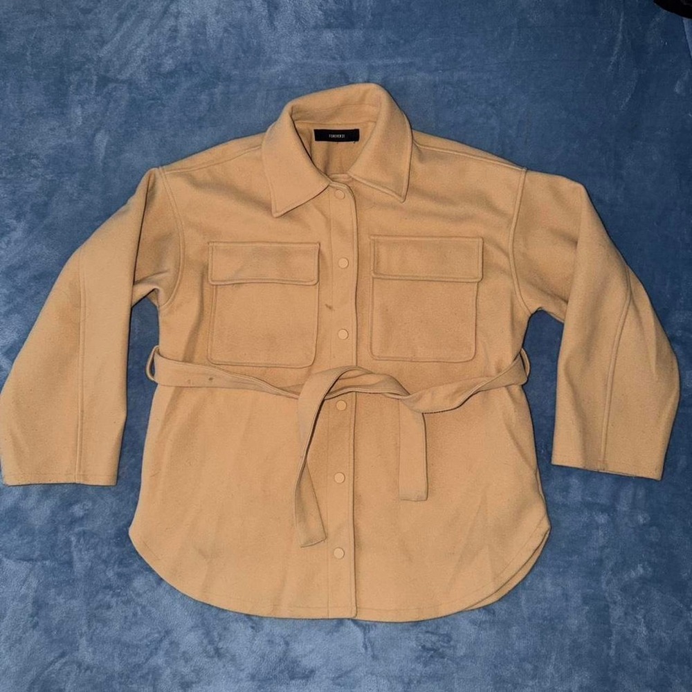 Forever 21 camel-colored shirt jacket women size M